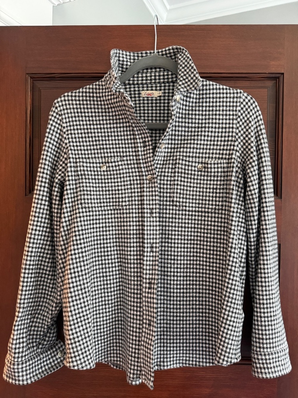 Faherty Legends Black and White Gingham Button-Down Shirt